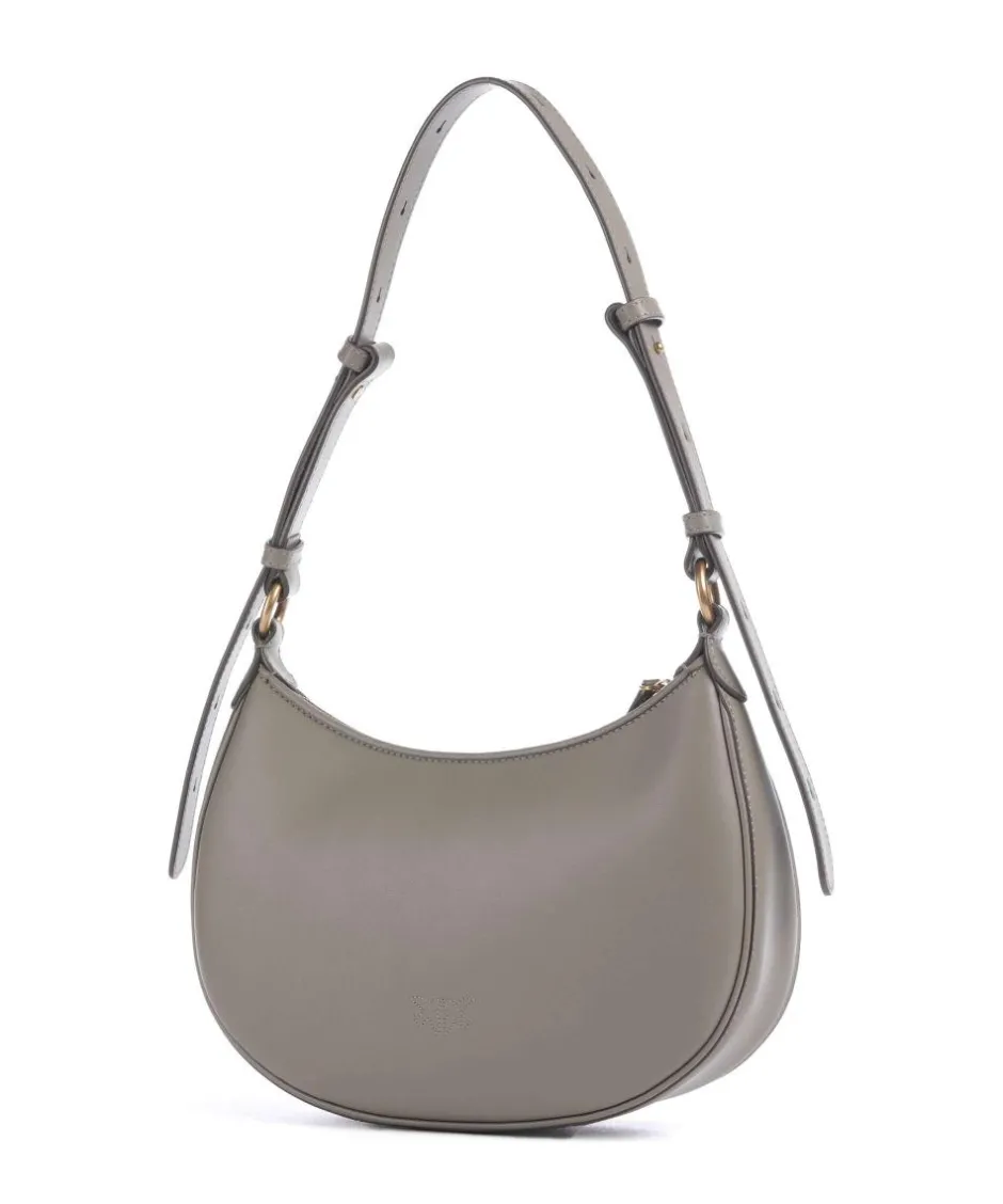 Pinko Shoulder Bags-Half Moon Mini Shoulder bag fine grain cow leather