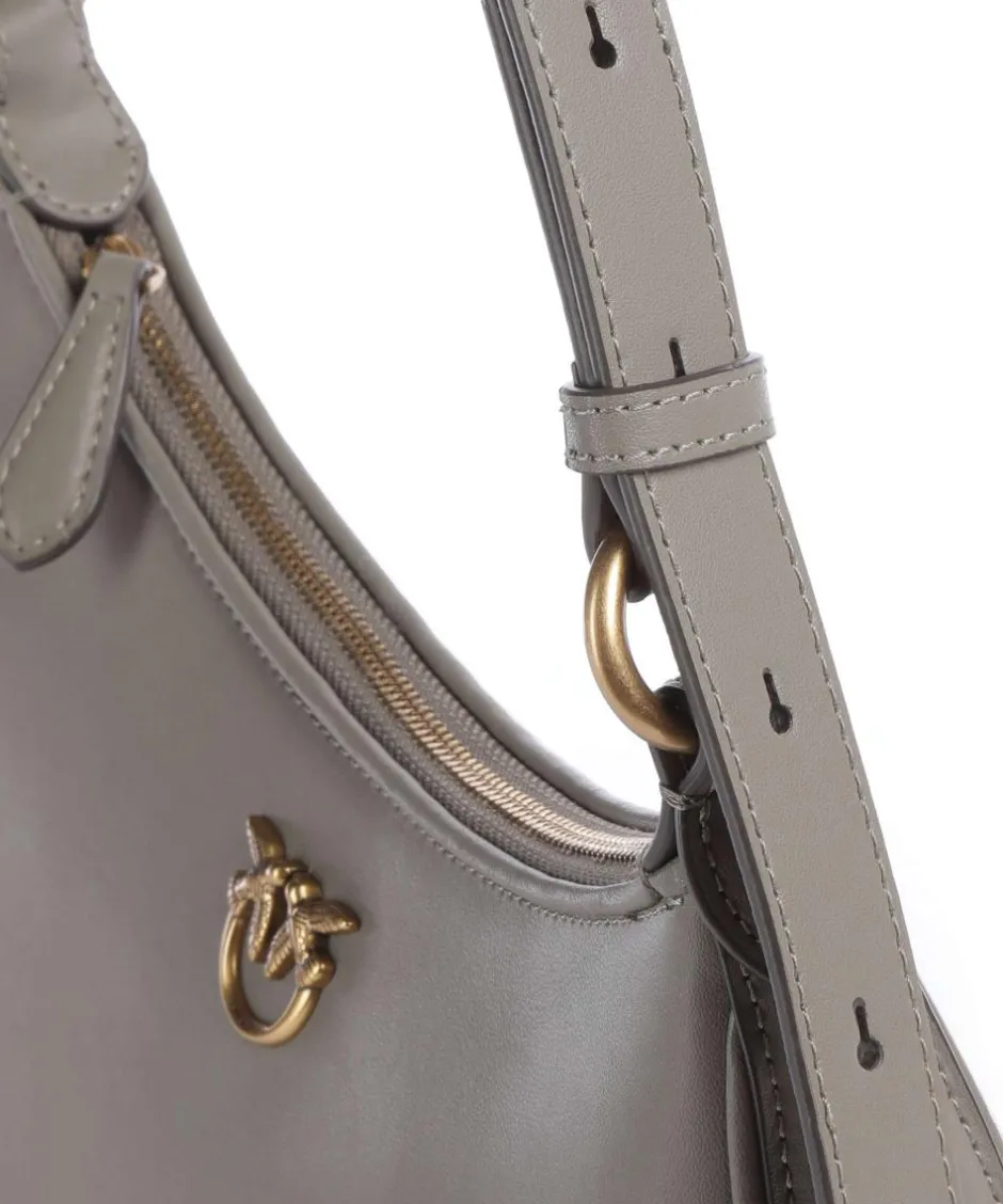 Pinko Shoulder Bags-Half Moon Mini Shoulder bag fine grain cow leather