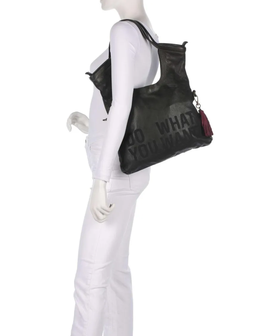 Taschendieb Wien Hobo Bags-Hanfgasse 3 Hobo bag grained cow leather