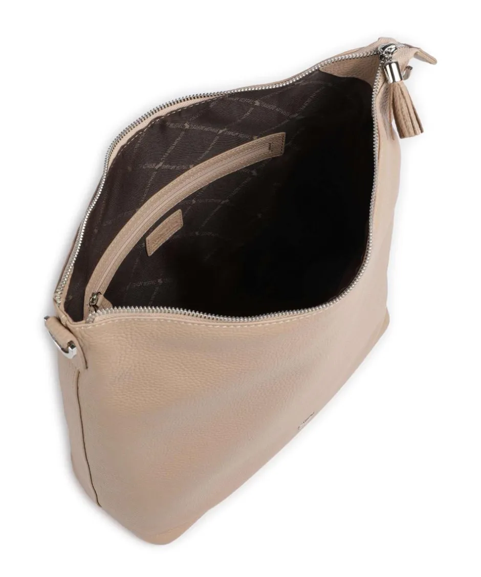 Braun Büffel Shoulder Bags|Hobo Bags-Hanna Hobo bag grained cow leather