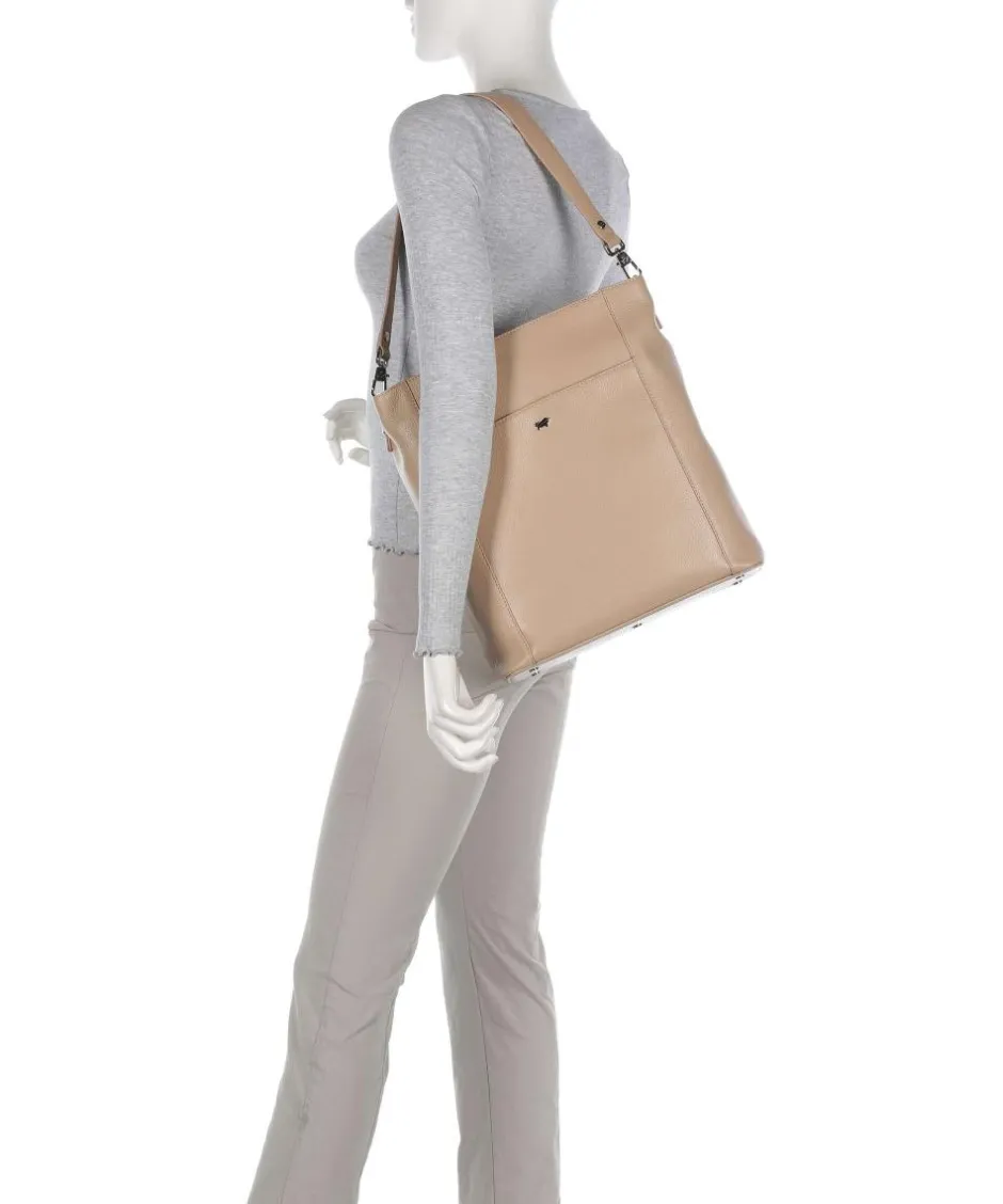 Braun Büffel Shoulder Bags-Hanna Tote bag 13″ grained leather