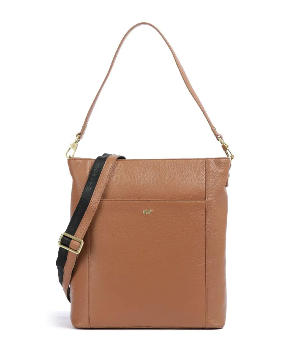Braun Büffel Shoulder Bags-Hanna Tote bag 13″ grained leather