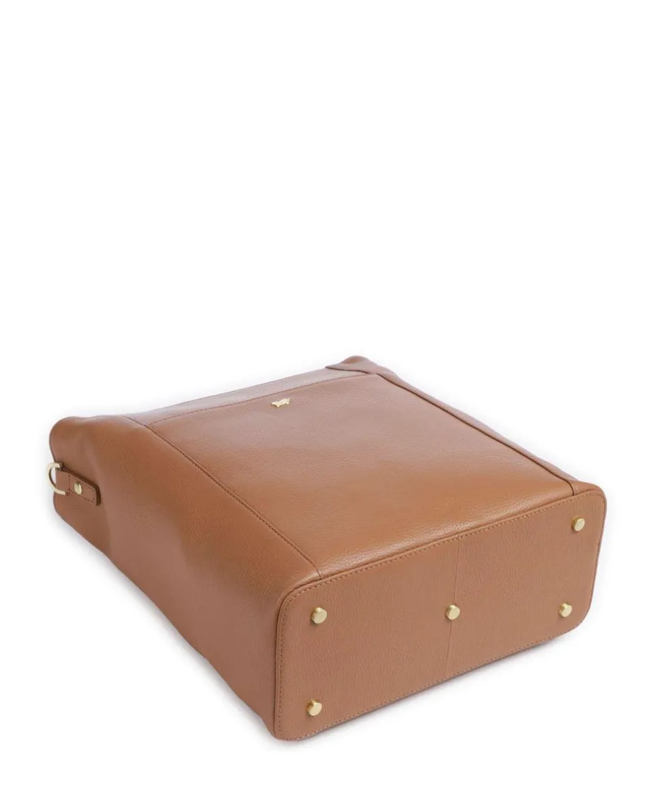 Braun Büffel Shoulder Bags-Hanna Tote bag 13″ grained leather
