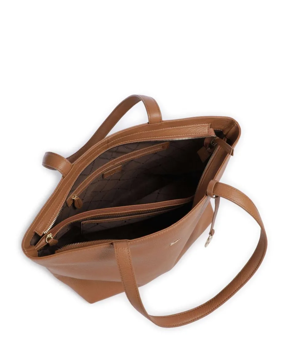Braun Büffel Tote Bags-Hanna Tote bag grained cow leather