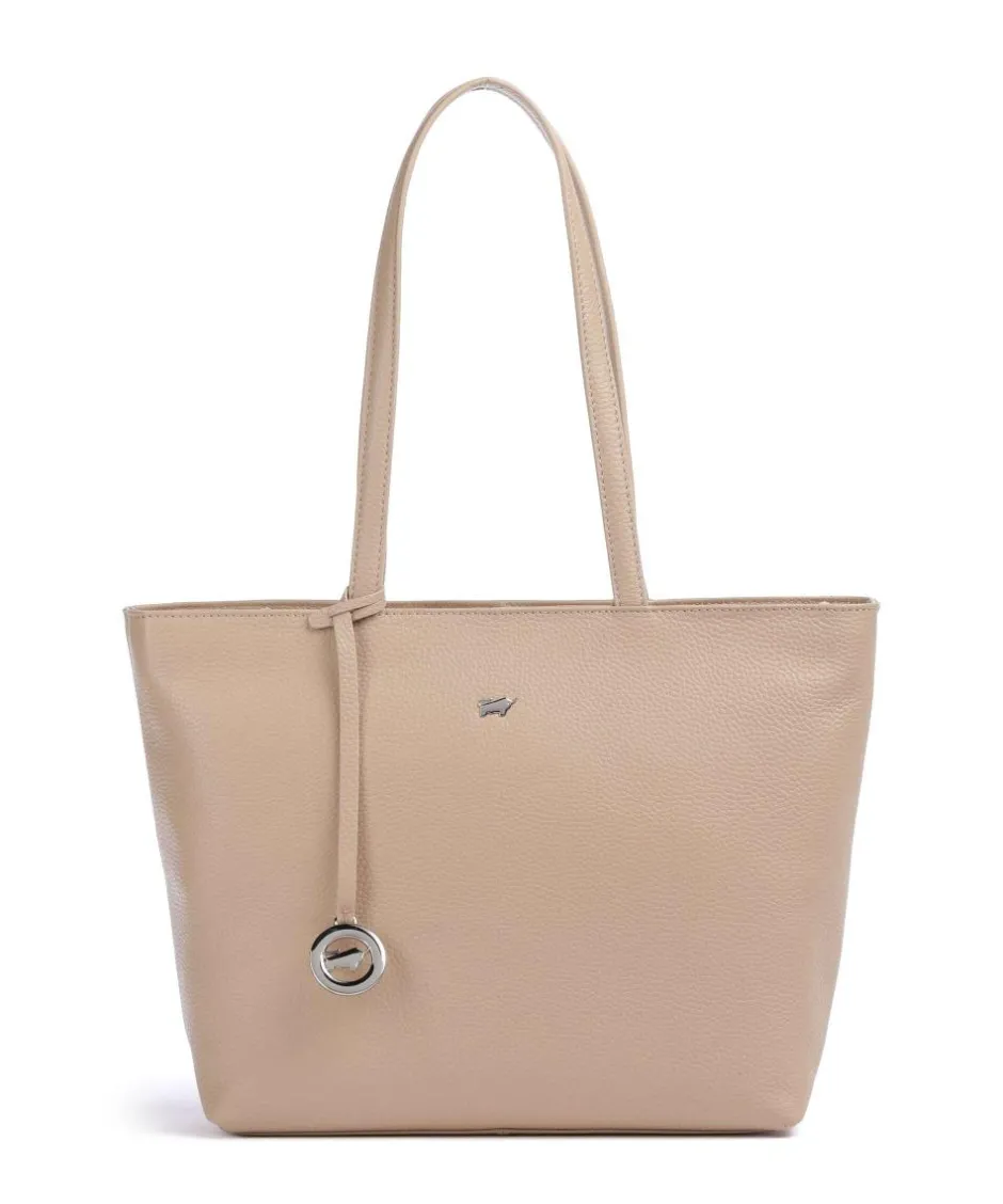 Braun Büffel Tote Bags-Hanna Tote bag grained leather