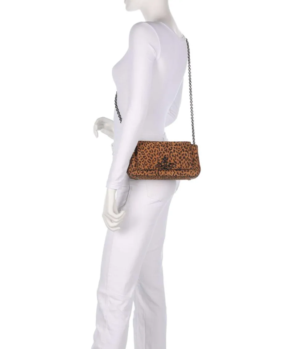 Vivienne Westwood Shoulder Bags|Crossbody Bags-Hazel Suede Printed Medium Shoulder bag sheepskin leather