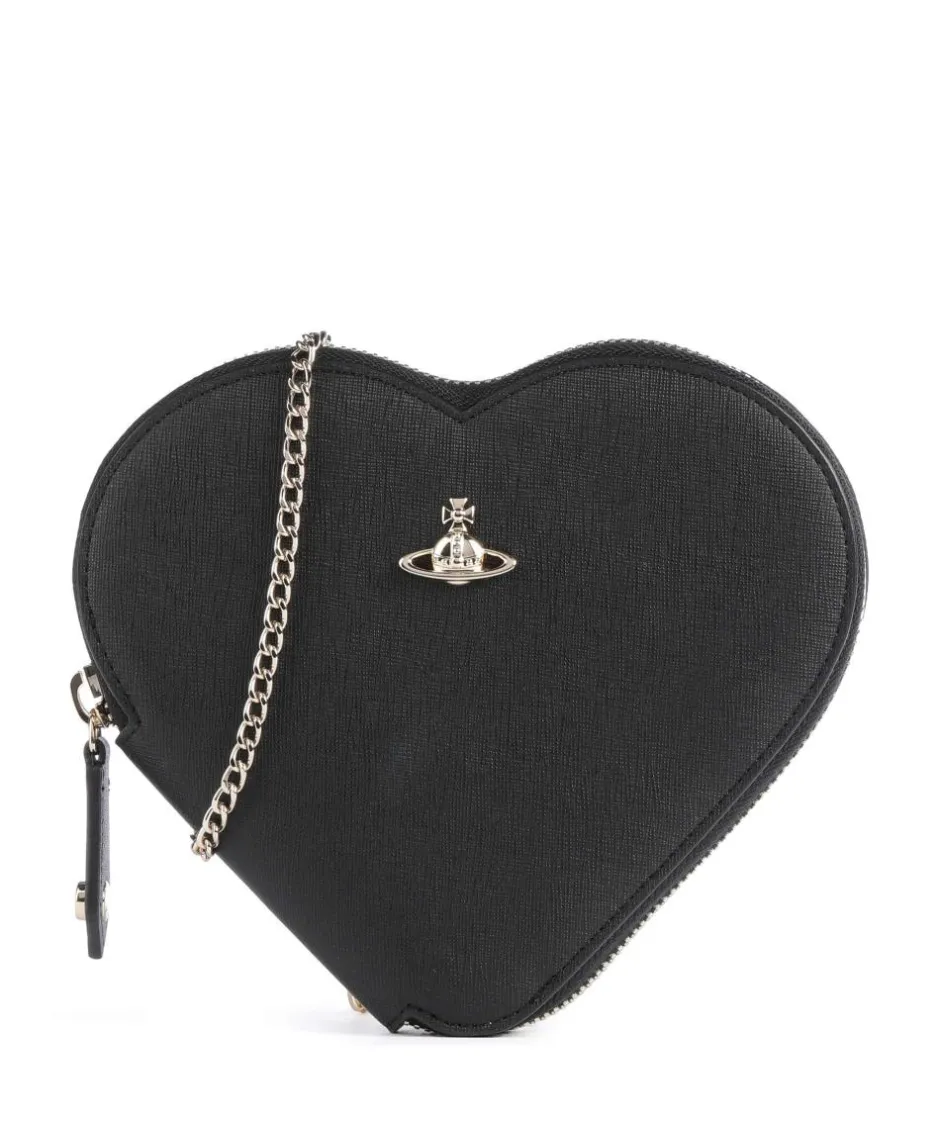Vivienne Westwood Clutch & Evening Bags|Crossbody Bags-Heart Saffiano Biogreen Crossbody bag imitation leather