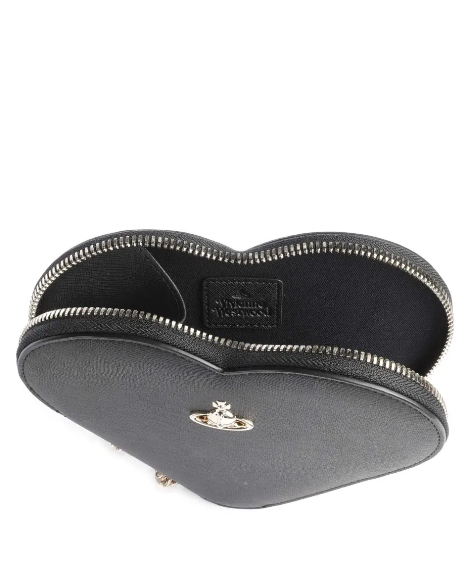 Vivienne Westwood Clutch & Evening Bags|Crossbody Bags-Heart Saffiano Biogreen Crossbody bag imitation leather