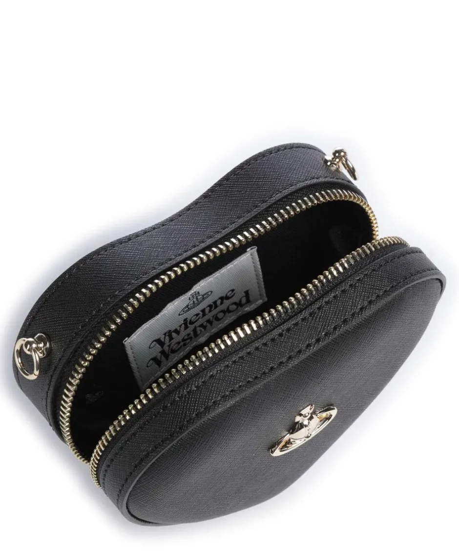 Vivienne Westwood Clutch & Evening Bags|Crossbody Bags-Heart Saffiano Biogreen Mini Crossbody bag imitation leather