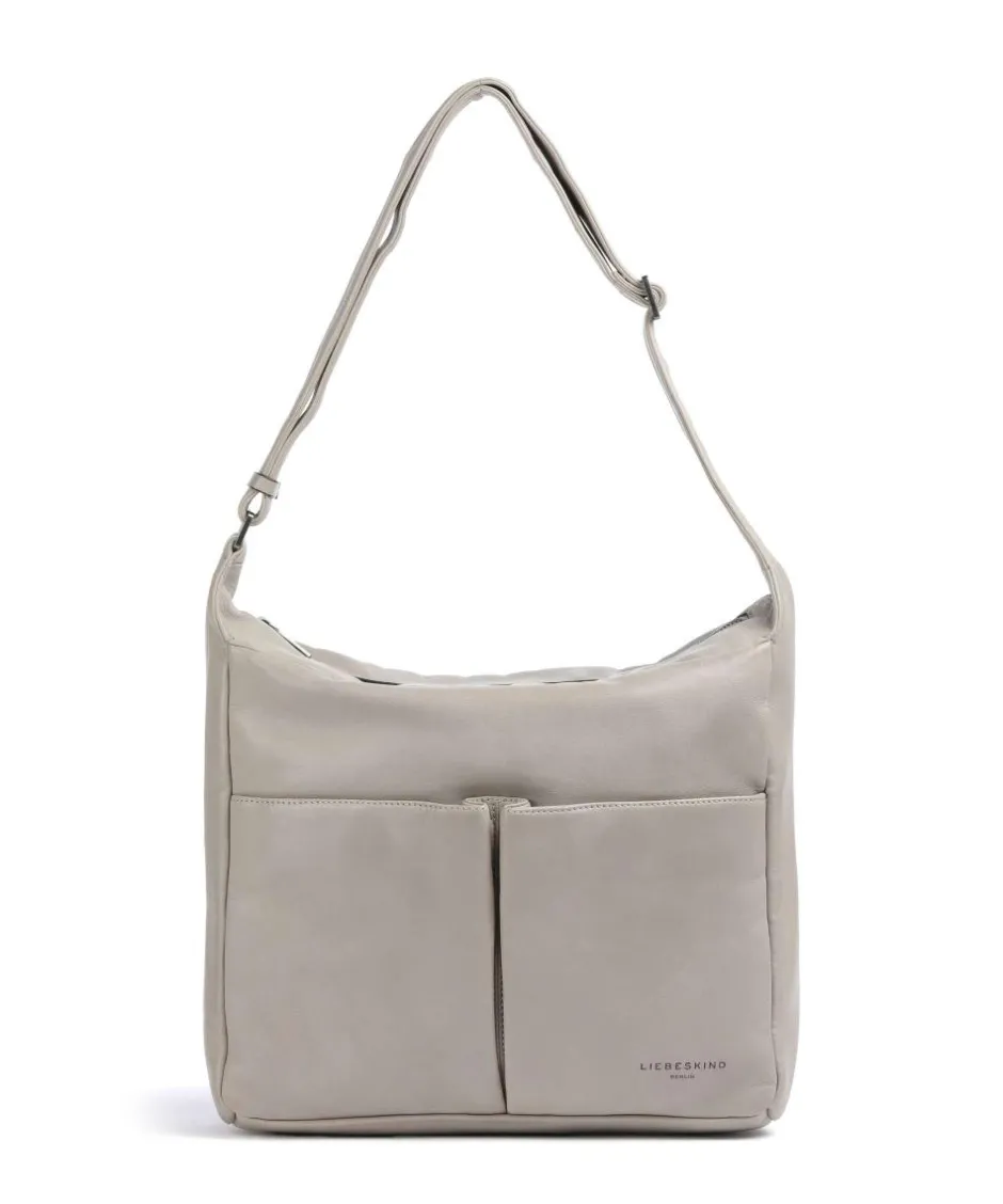 Liebeskind Shoulder Bags|Hobo Bags-Hera Sheep Natuarl M Hobo bag sheepskin leather