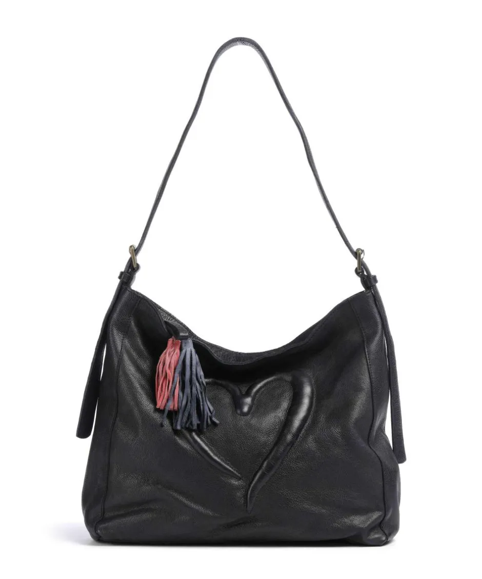 Taschendieb Wien Shoulder Bags|Hobo Bags-Herzweg 2 Hobo bag grained leather