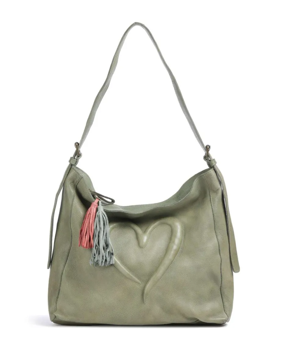 Taschendieb Wien Shoulder Bags|Hobo Bags-Herzweg 2 Hobo bag grained leather
