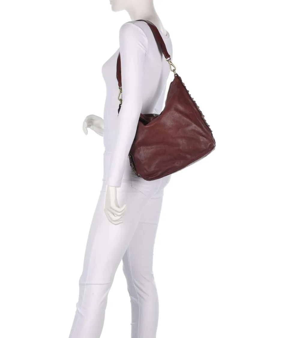 Campomaggi Shoulder Bags|Hobo Bags-Hobo bag fine grain cow leather