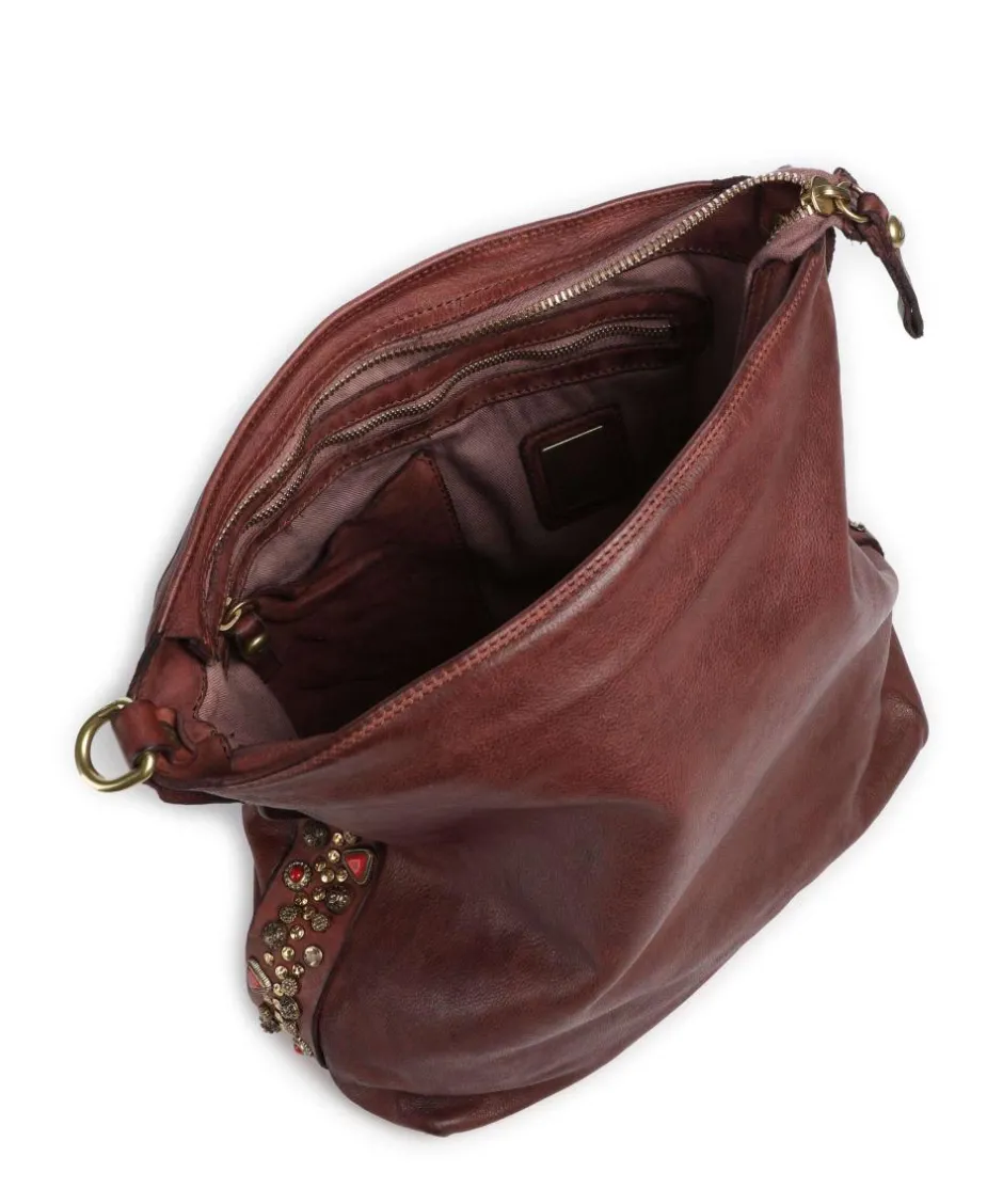 Campomaggi Shoulder Bags|Hobo Bags-Hobo bag fine grain cow leather