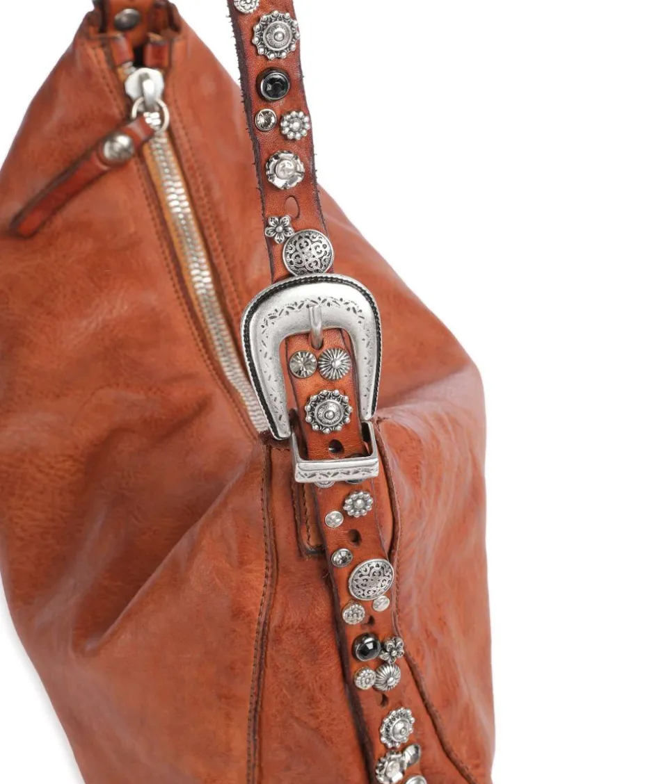 Campomaggi Shoulder Bags|Hobo Bags-Hobo bag fine grain cow leather