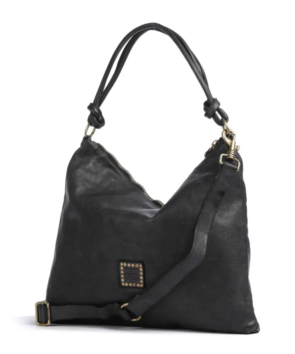 Campomaggi Shoulder Bags|Hobo Bags-Hobo bag fine grain cow leather