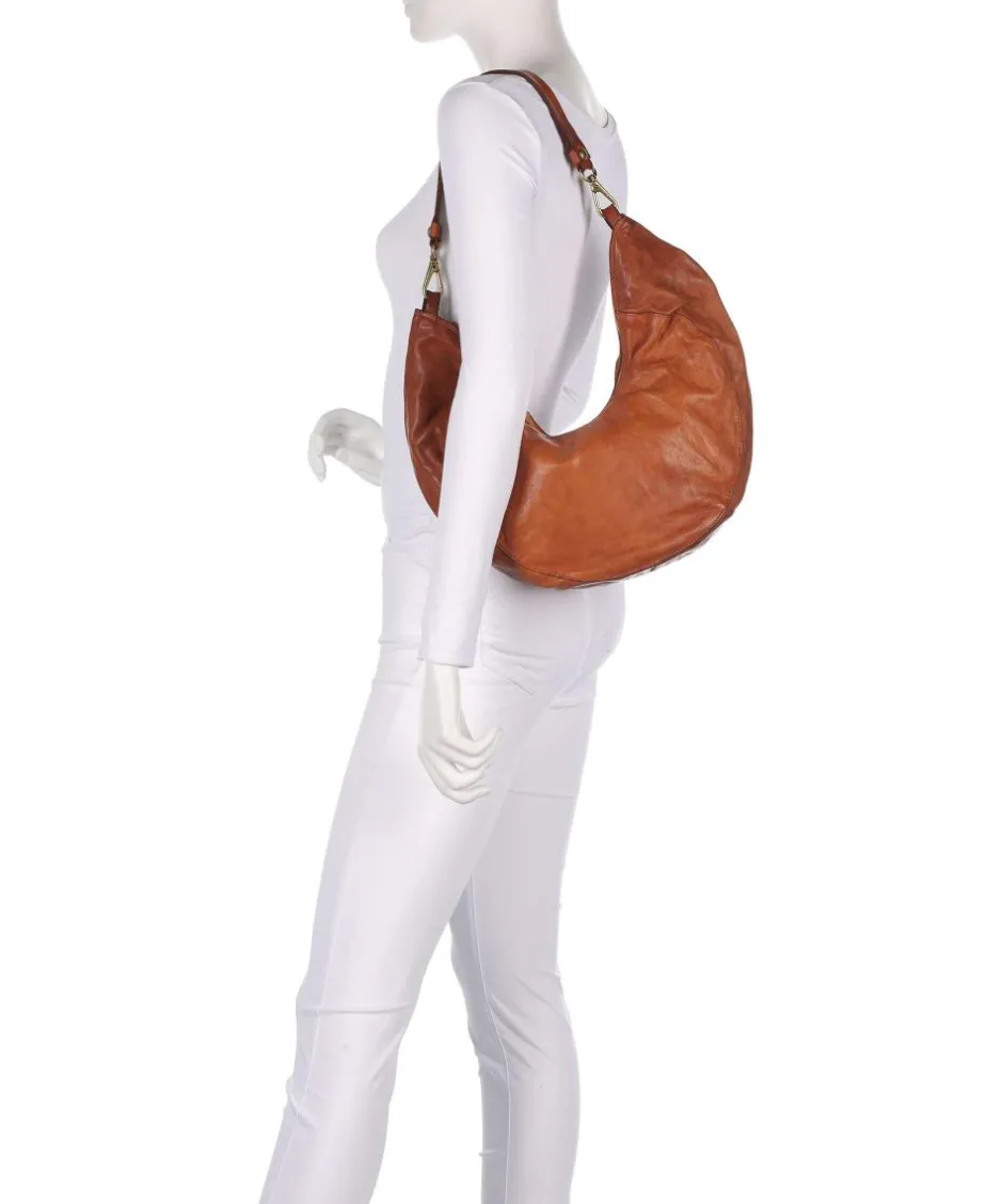 Campomaggi Shoulder Bags|Hobo Bags-Hobo bag fine grain cow leather