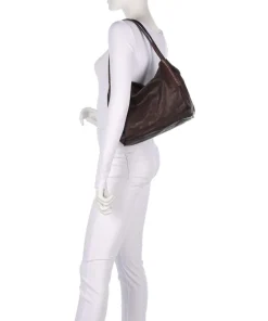 Campomaggi Shoulder Bags|Hobo Bags-Hobo bag fine grain cow leather