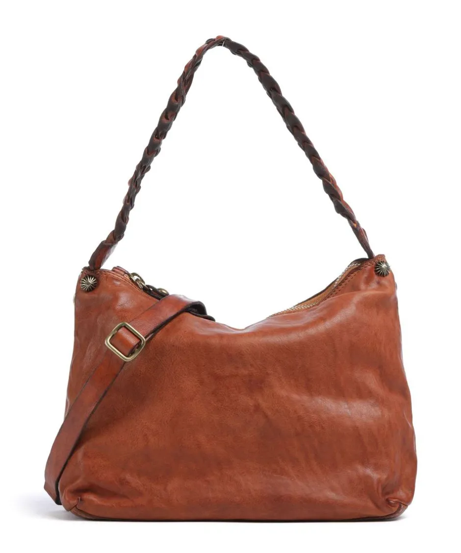Campomaggi Shoulder Bags|Hobo Bags-Hobo bag fine grain cow leather