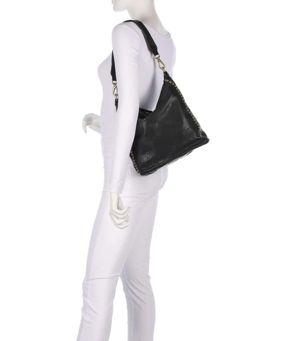 Campomaggi Shoulder Bags|Hobo Bags-Hobo bag fine grain cow leather