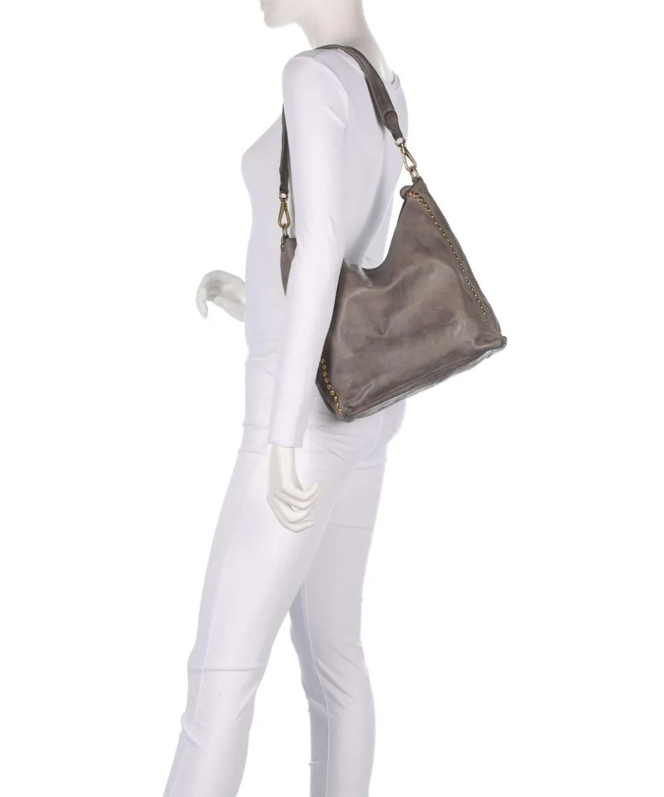 Campomaggi Shoulder Bags|Hobo Bags-Hobo bag fine grain cow leather