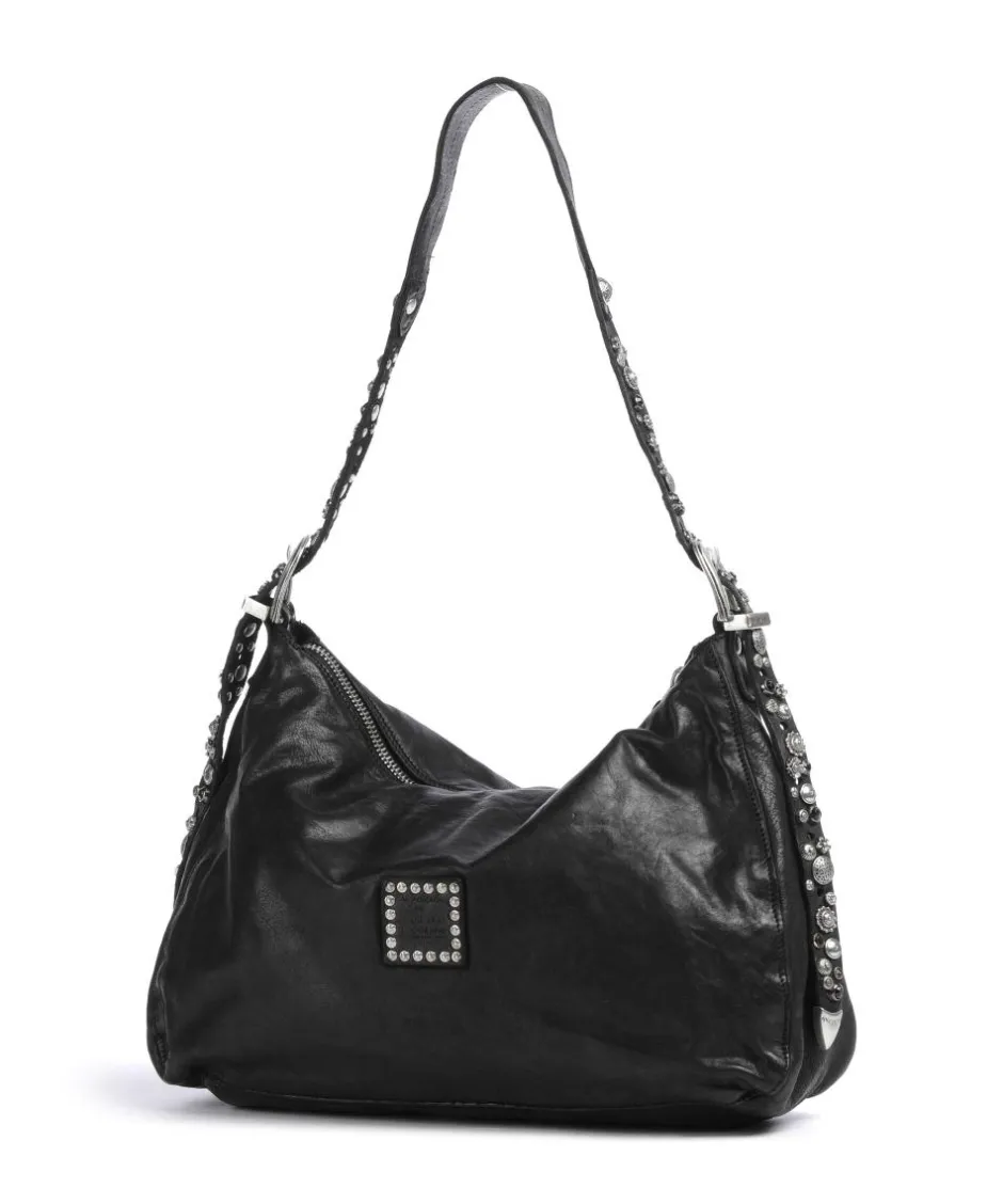 Campomaggi Shoulder Bags|Hobo Bags-Hobo bag fine grain cow leather