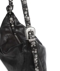 Campomaggi Shoulder Bags|Hobo Bags-Hobo bag fine grain cow leather