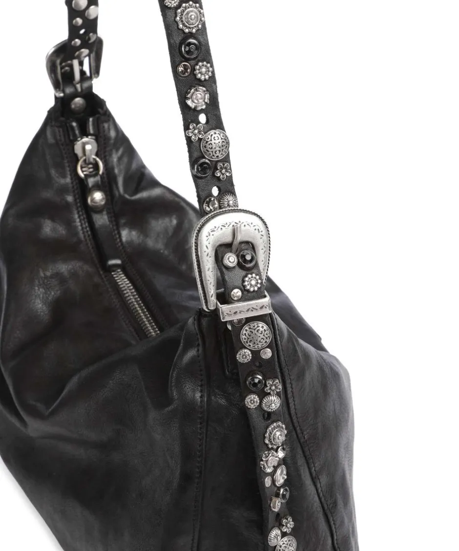 Campomaggi Shoulder Bags|Hobo Bags-Hobo bag fine grain cow leather