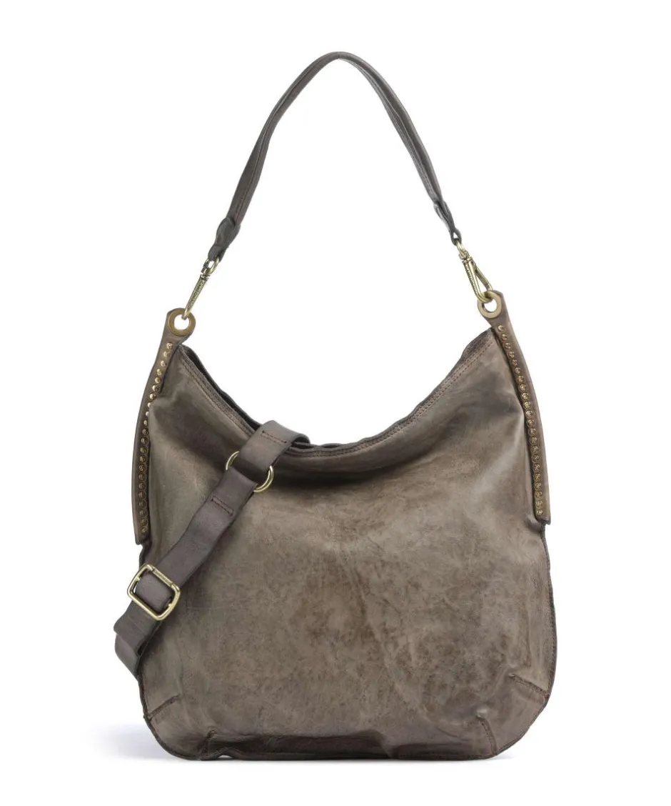 Campomaggi Shoulder Bags|Hobo Bags-Hobo bag fine grain cow leather
