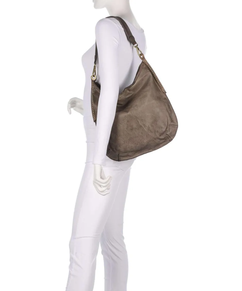Campomaggi Shoulder Bags|Hobo Bags-Hobo bag fine grain cow leather