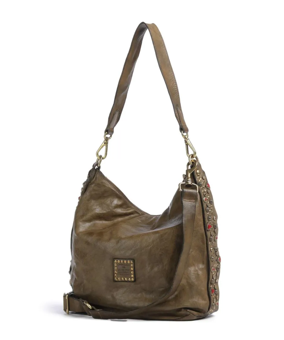 Campomaggi Shoulder Bags|Hobo Bags-Hobo bag fine grain cow leather