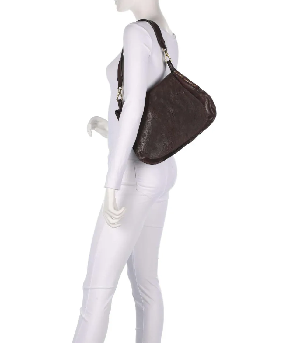 Campomaggi Shoulder Bags|Hobo Bags-Hobo bag fine grain cow leather