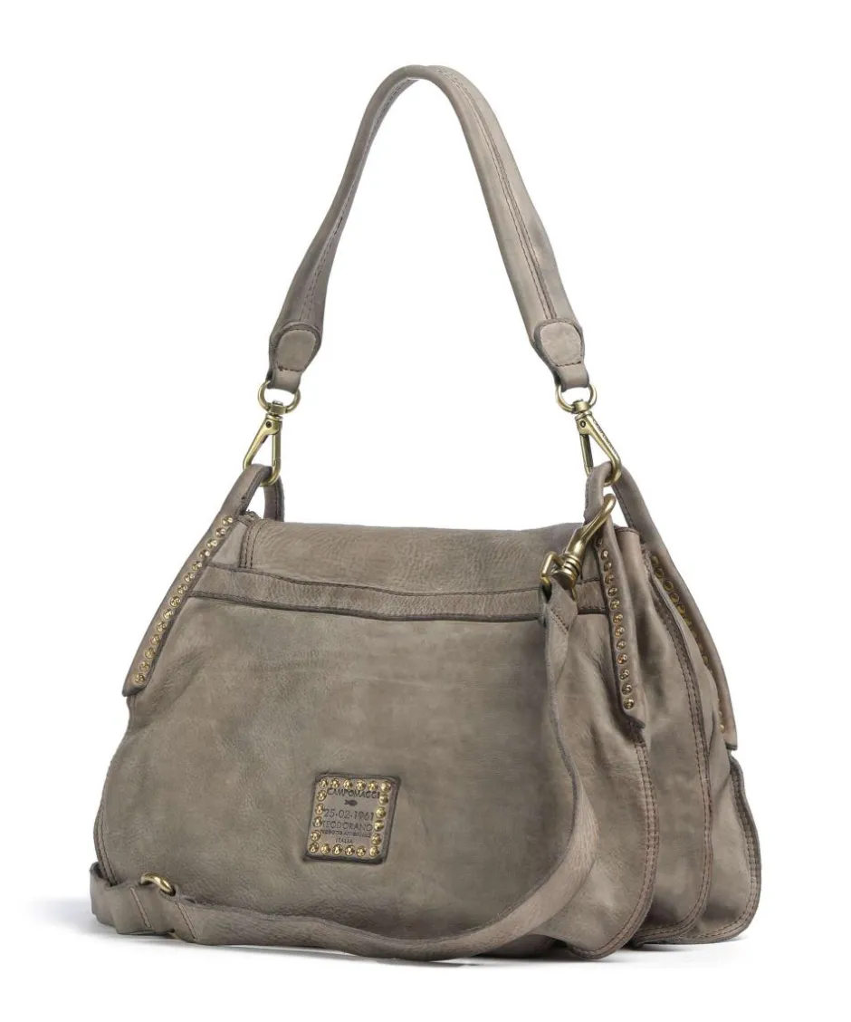 Campomaggi Shoulder Bags|Hobo Bags-Hobo bag fine grain cow leather