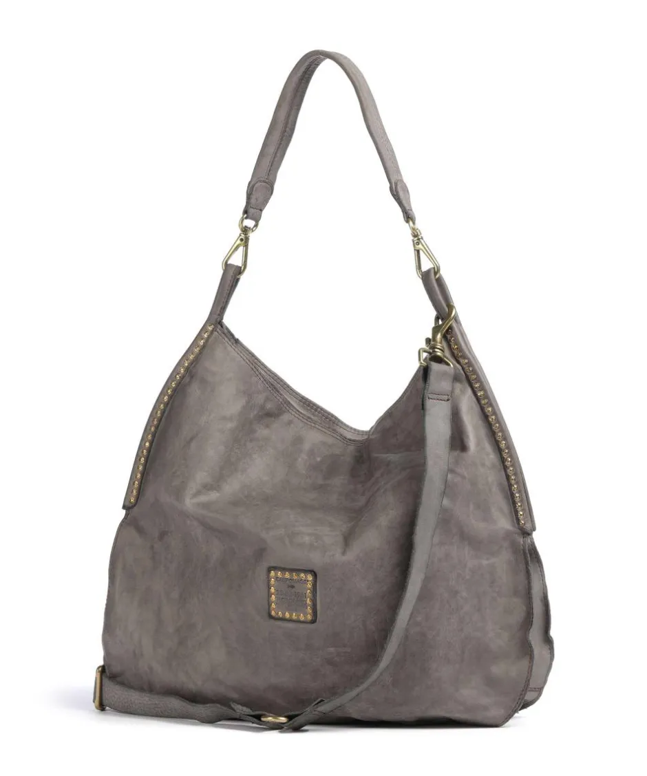 Campomaggi Shoulder Bags|Hobo Bags-Hobo bag fine grain cow leather