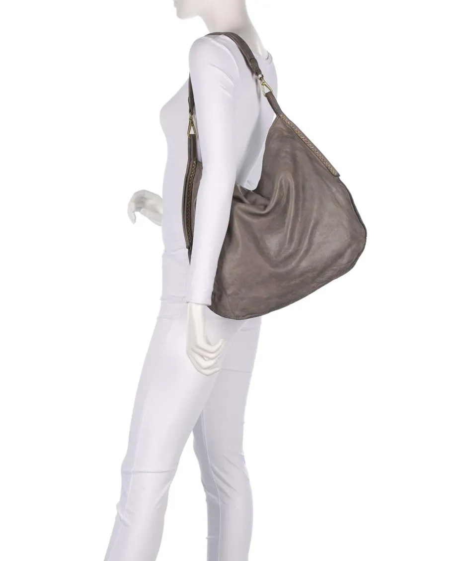Campomaggi Shoulder Bags|Hobo Bags-Hobo bag fine grain cow leather