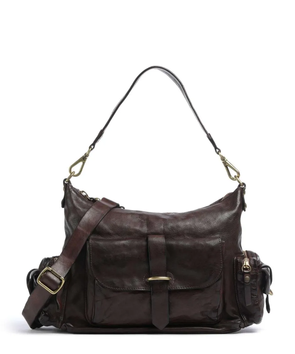 Campomaggi Shoulder Bags|Hobo Bags-Hobo bag grained cow leather