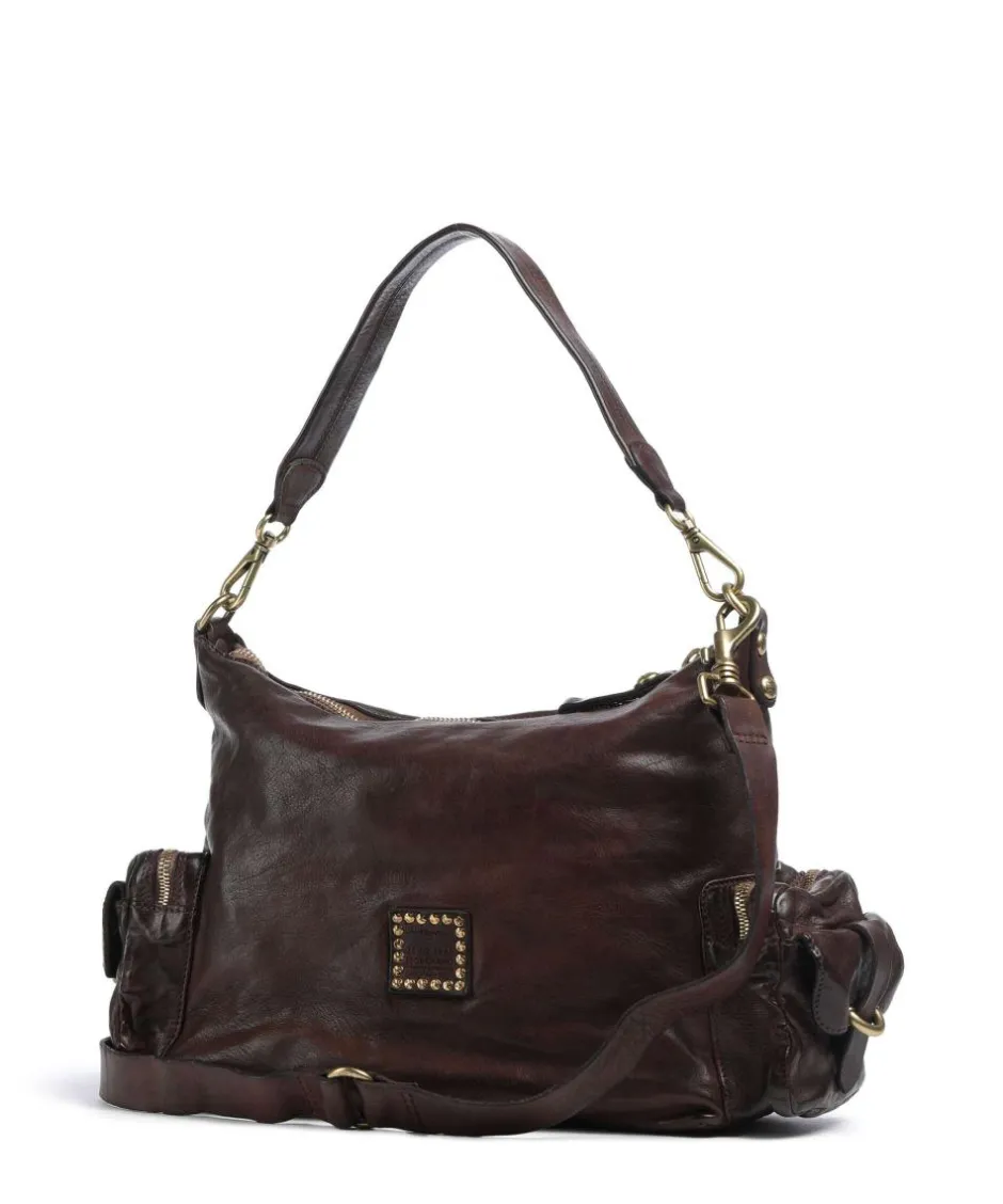 Campomaggi Shoulder Bags|Hobo Bags-Hobo bag grained cow leather