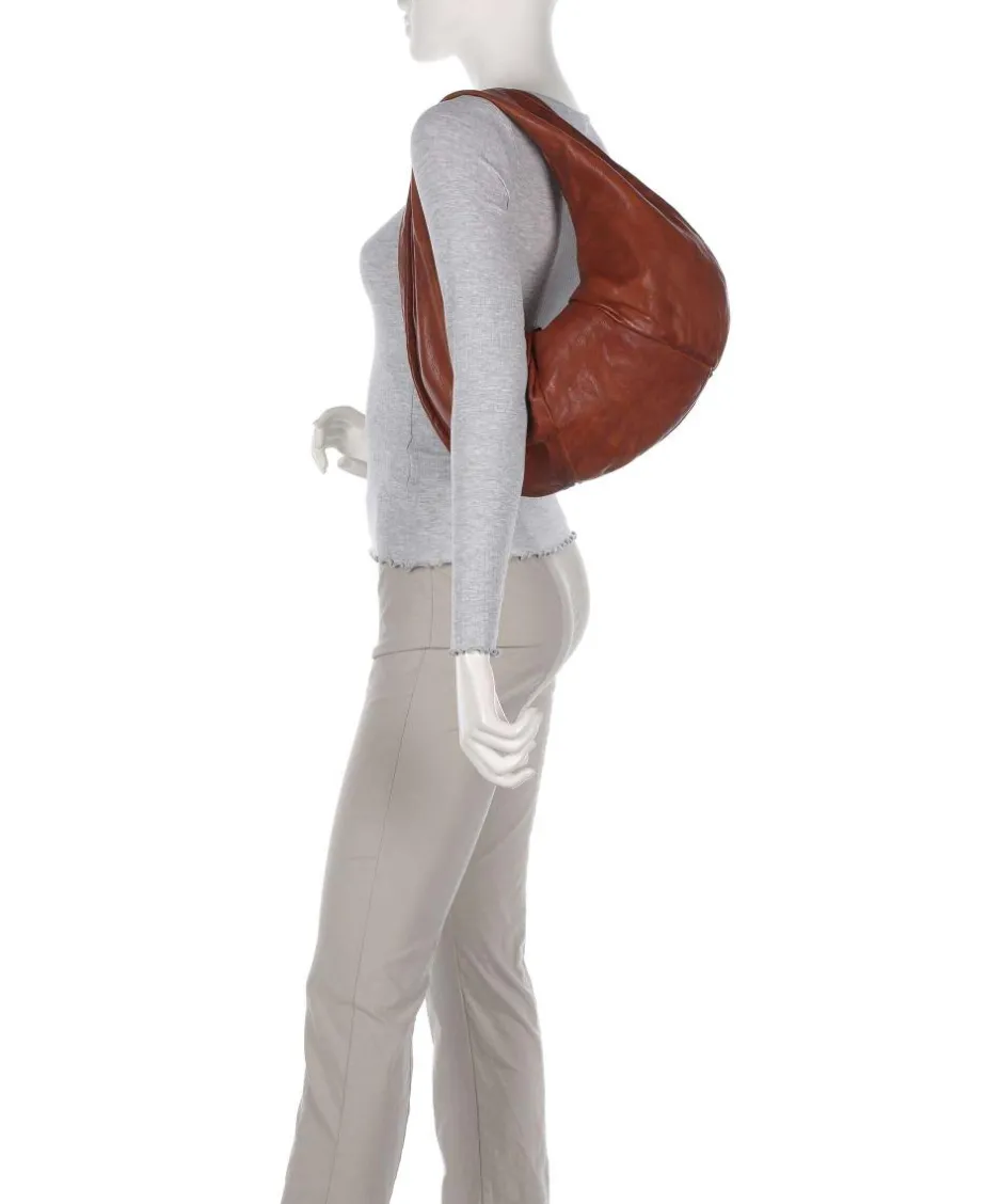 Campomaggi Shoulder Bags|Hobo Bags-Hobo bag grained cow leather