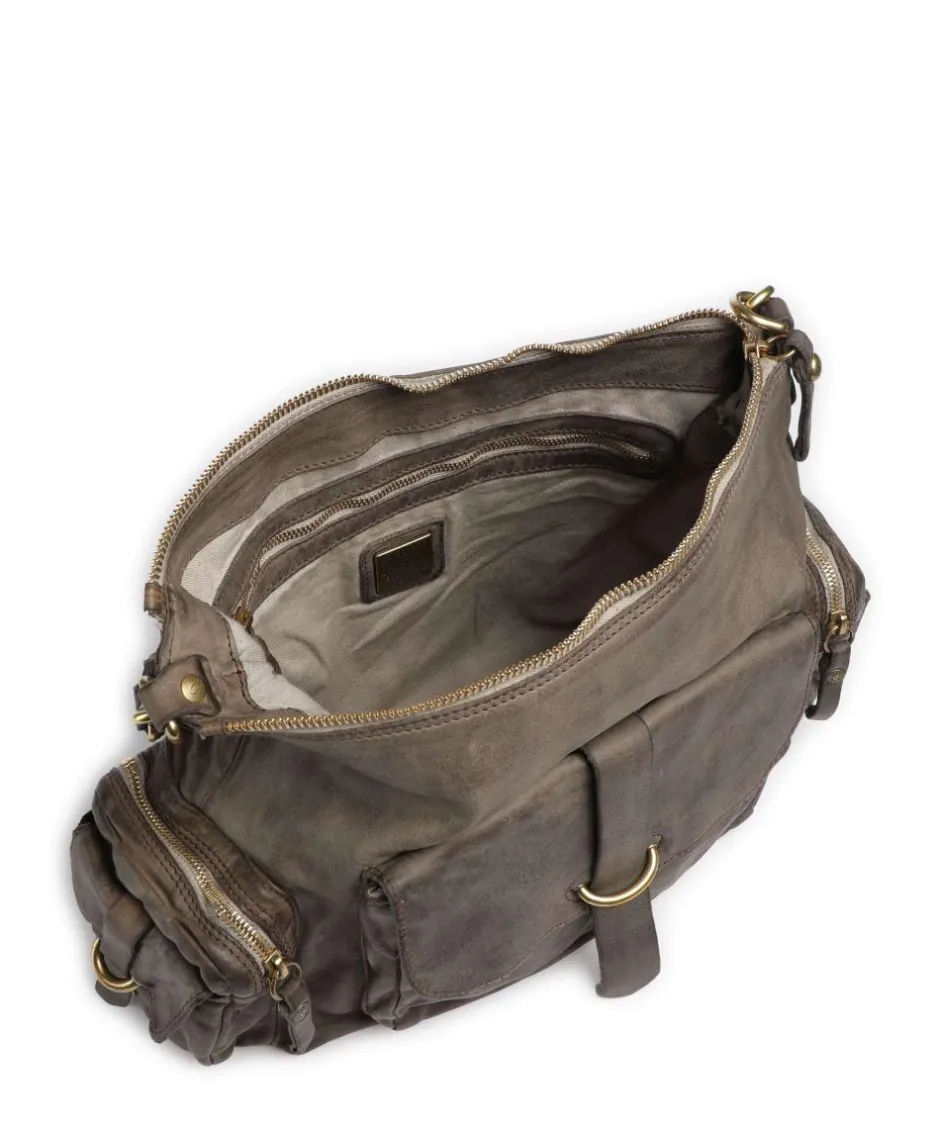 Campomaggi Shoulder Bags|Hobo Bags-Hobo bag grained cow leather