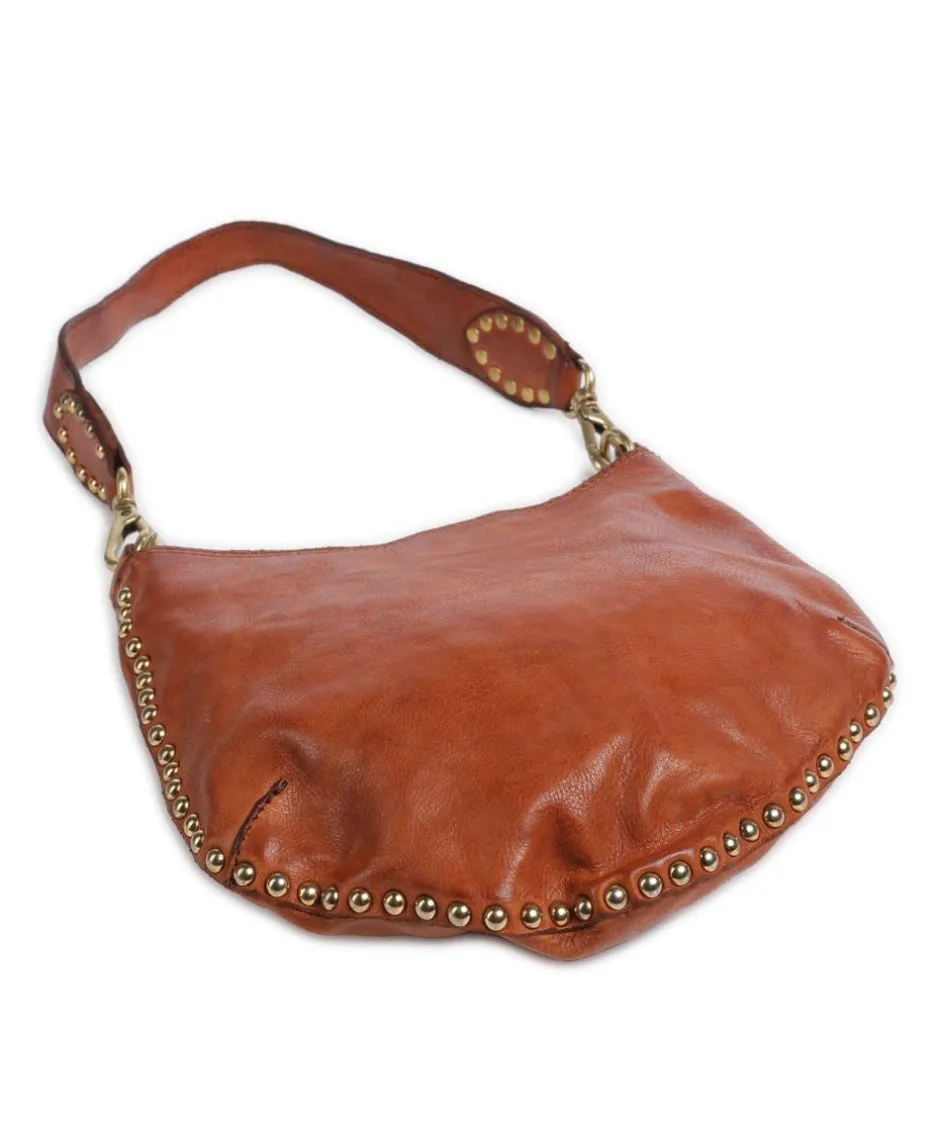 Campomaggi Shoulder Bags|Hobo Bags-Hobo bag grained cow leather