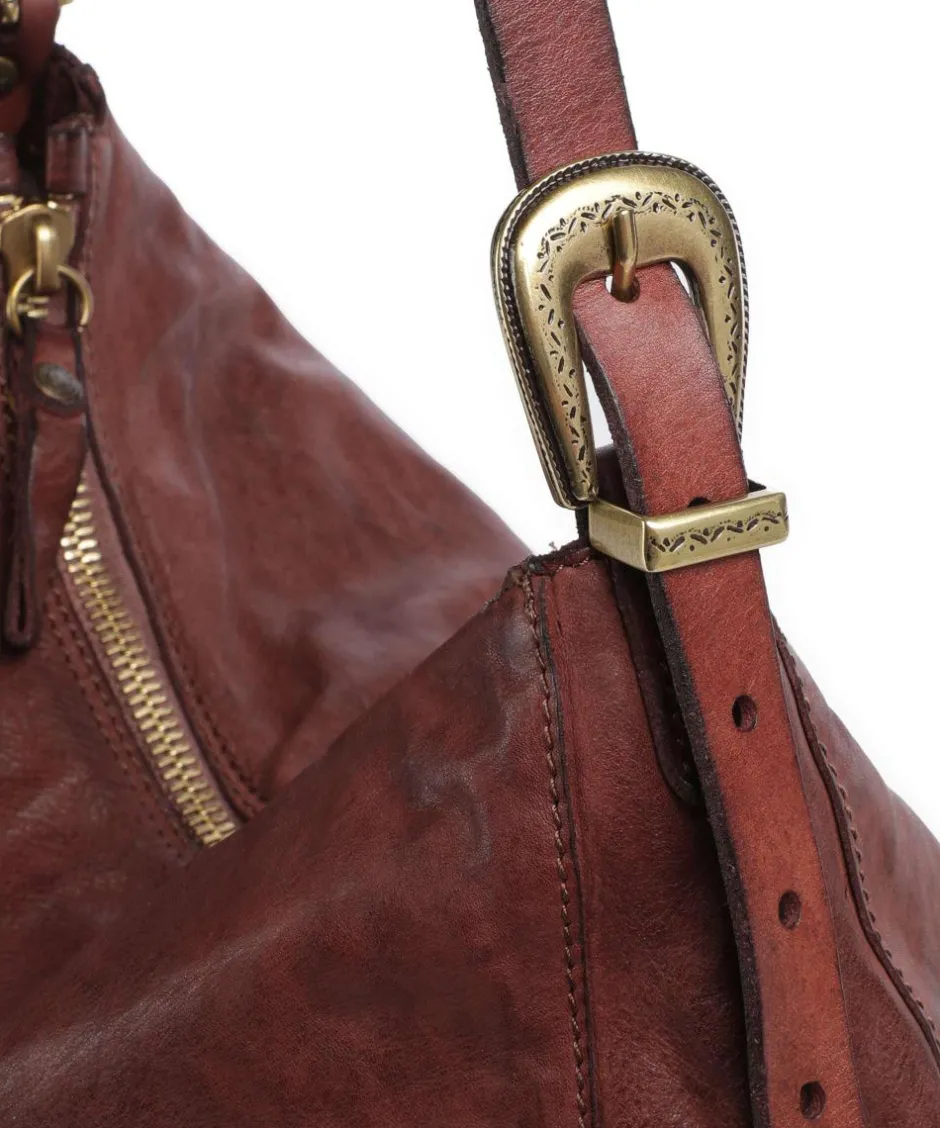 Campomaggi Shoulder Bags|Hobo Bags-Hobo bag grained cow leather