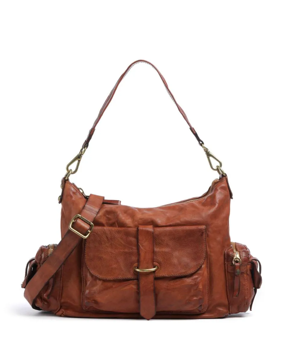 Campomaggi Shoulder Bags|Hobo Bags-Hobo bag grained cow leather