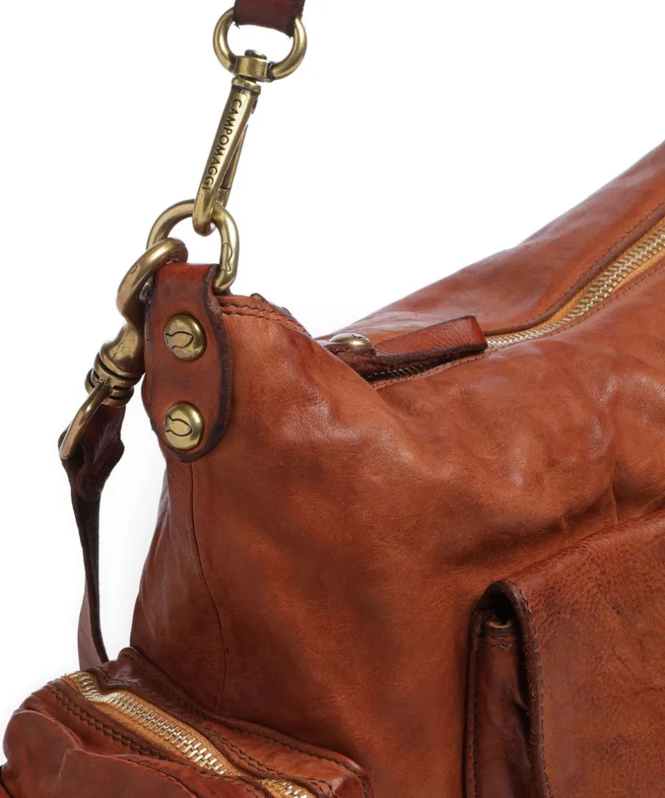 Campomaggi Shoulder Bags|Hobo Bags-Hobo bag grained cow leather