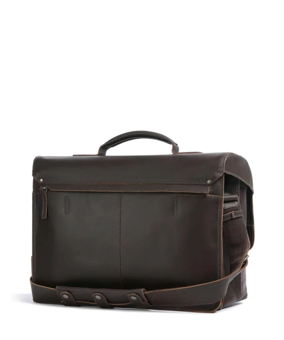 Aunts & Uncles Business- & Laptop Bags-Hunter Big Finn Briefcase 15″ buffalo leather