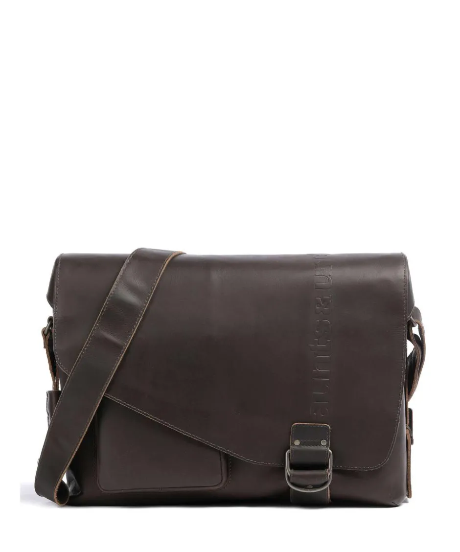 Aunts & Uncles Business- & Laptop Bags-Hunter Big Judd Briefcase 16″ buffalo leather