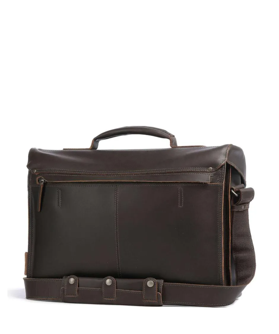 Aunts & Uncles Business- & Laptop Bags-Hunter Finn Briefcase 14″ buffalo leather