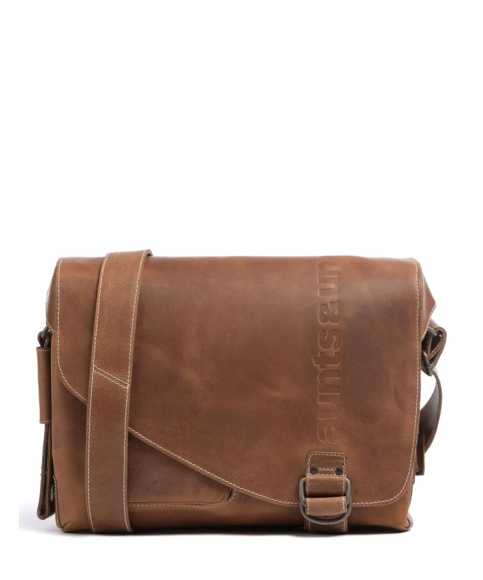 Aunts & Uncles Business- & Laptop Bags|Crossbody Bags-Hunter Medium Judd Messenger bag buffalo leather