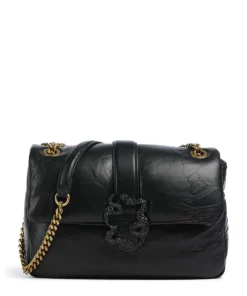 Just Cavalli Shoulder Bags-Iconic Snakes Puffy Shoulder bag imitation leather