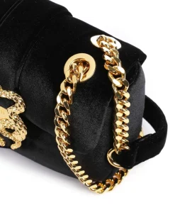 Just Cavalli Shoulder Bags|Crossbody Bags-Iconic Snakes Puffy Shoulder bag velvet fabric