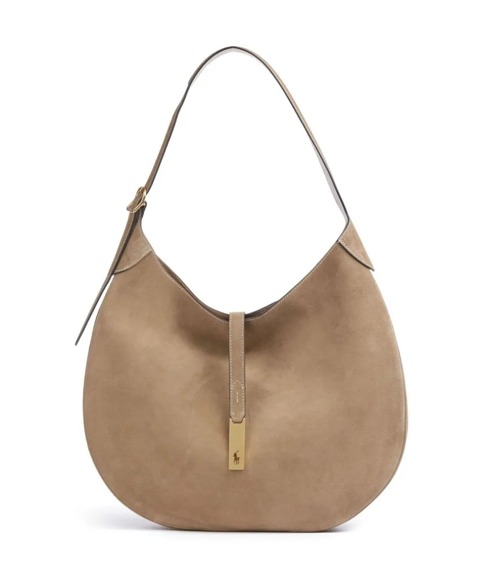 Polo Ralph Lauren Shoulder Bags|Hobo Bags-ID Collection Medium Hobo bag brushed leather